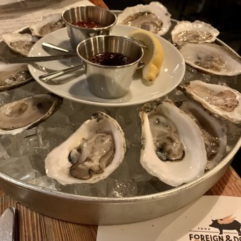 Foreign & Domestic - East coast oysters - New American Near Me - Austin, Texas