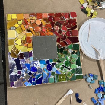 Copper Cat Studio - Mosaic in progress - Art Classes Near Me - Reno, Nevada
