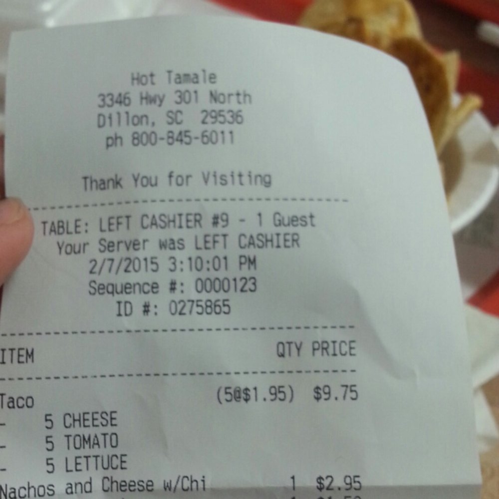 Burrito Loco - The bill. Thank God they didn't have desert that bill would've been around $50 with the sweet tooth I had this day - Mexican Near Me - Hamer, South Carolina Burrito Loco - The bill. Thank God they didn't have desert that bill would've been around $50 with the sweet tooth I had this day - Mexican Near Me - Hamer, South Carolina