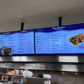 El Super - menus on the wall of a restaurant - Grocery Near Me - San Fernando, California El Super - menus on the wall of a restaurant - Grocery Near Me - San Fernando, California
