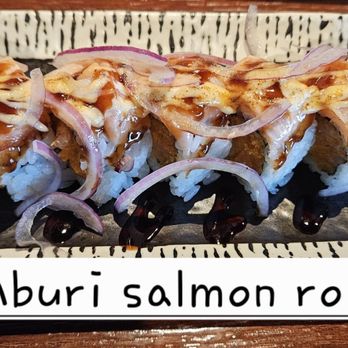 Fuji Sushi & Teppanyaki - Aburi salmon roll - Sushi Bars Near Me - Aiea, Hawaii
