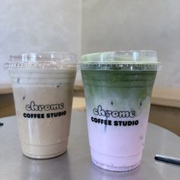 banana latte & strawberry matcha