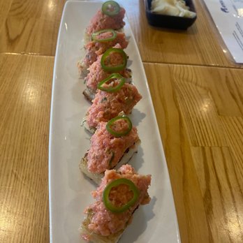 Sushi Katsu-ya - Crispy Rice Spicy Tuna (6 piece - they also offer a 4 piece). - Japanese Near Me - Nothridge, California Sushi Katsu-ya - Crispy Rice Spicy Tuna (6 piece - they also offer a 4 piece). - Japanese Near Me - Nothridge, California