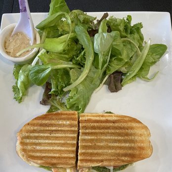 Thelma's Cafe - Smoked Salmon Panini. Salad dressing on the side. - American Near Me - Santa Clarita, California Thelma's Cafe - Smoked Salmon Panini. Salad dressing on the side. - American Near Me - Santa Clarita, California