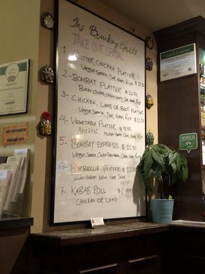 Menu photo 1 The Bombay Grill Restaurant Burlington, ON