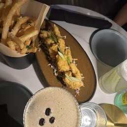espresso martini, parmesan fries, and bang bang shrimp espresso martini, parmesan fries, and bang bang shrimp