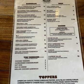 Barrel 17 - Menu - New American Near Me - Virginia Beach, Virginia