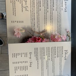 Price menu as of October 2020 Price menu as of October 2020