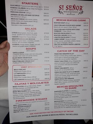 Menu photo 6 Sí Señor Beach Puerto Vallarta, JAL