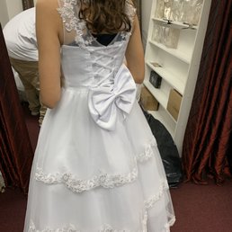 She really wanted a dress with a bow in the back and we found it :)