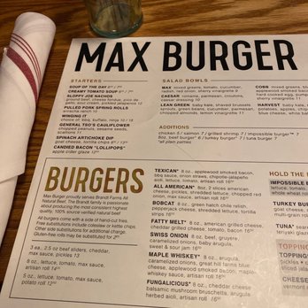 Max Burger - Me u - Burgers Near Me - West Hartford, Connecticut Max Burger - Me u - Burgers Near Me - West Hartford, Connecticut