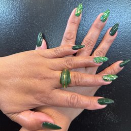 Nails looking like a jade! Nails looking like a jade!