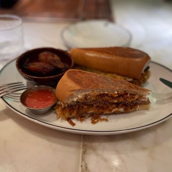 Tacology - Bistec Sammy with a side of Maduro's - Greasy fried onions - Mexican Near Me - Miami, Florida Tacology - Bistec Sammy with a side of Maduro's - Greasy fried onions - Mexican Near Me - Miami, Florida