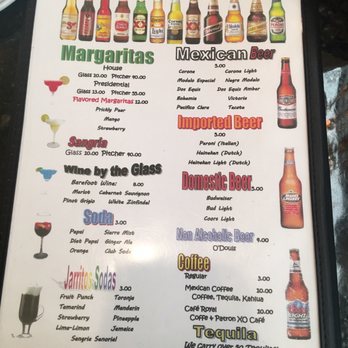 Cilantro Mexican Restaurant - Beverage menu - Mexican Near Me - Fishkill, New York Cilantro Mexican Restaurant - Beverage menu - Mexican Near Me - Fishkill, New York
