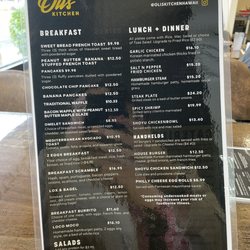 Oli's Kitchen - Menu - Page 1 (as of Dec. 19, 2023)