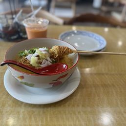 Khao Soi with the floating chopsticks. Khao Soi with the floating chopsticks.