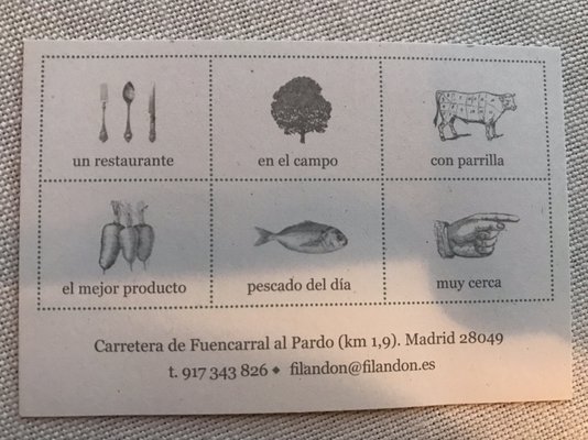 Menu photo 1 Filandón Madrid, M