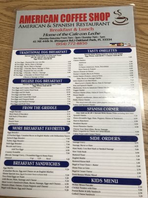 Menu photo 7 American Coffee Shop Oakland Park, FL Menu photo 7 American Coffee Shop Oakland Park, FL