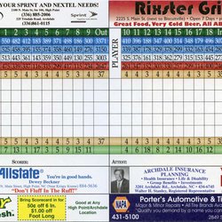 Blair Park Golf Course - Scorecard.