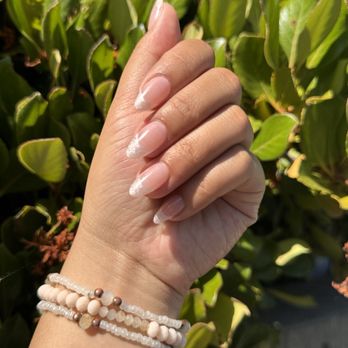 Chloe Nails Lounge - Pearl French Tip Nails done by Crystal - Nail Salons Near Me - Lafayette, California