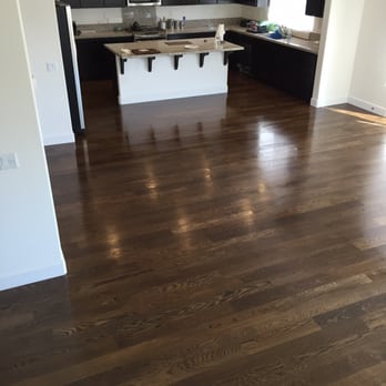 Here Is A Photo Of My Floors Select White Oak With Jacobean Stain Select White Oak With Jacobean Stain