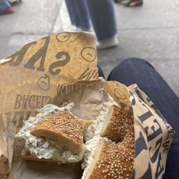 Sesame with jalapeño cream cheese Sesame with jalapeño cream cheese