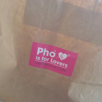 Pho Is For Lovers - Cute take out bag - Vietnamese Near Me - Richardson, Texas