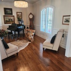 Budget Blinds of Teays Valley and South Charleston - Specialty shape shutter with invisible tilt.