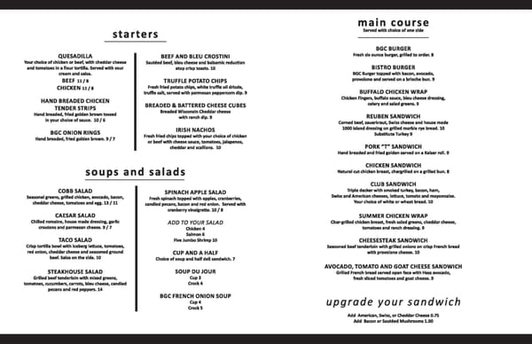 Menu photo 2 Burlington Golf Club Burlington, IA Menu photo 2 Burlington Golf Club Burlington, IA