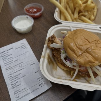 Chick & Burger - Their delicious chicken sandwich and fries - Chicken Wings Near Me - Los Angeles, California