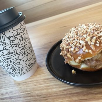DOZER Coffee - Caramel apple donut - Cafes Near Me - Ann Arbor, Michigan