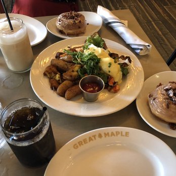 Great Maple - Lobster Popover Benedict* Maple Bacon Doughnuts - New American Near Me - Newport Beach, California Great Maple - Lobster Popover Benedict* Maple Bacon Doughnuts - New American Near Me - Newport Beach, California