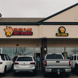 Exterior outside entrance of Golden Flame Hot Wings - Outside view of Golden Flame Parker - Parker, Colorado Exterior outside entrance of Golden Flame Hot Wings - Outside view of Golden Flame Parker - Parker, Colorado