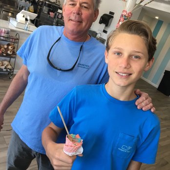 Sweeties Ice Cream & Candy - Superman Ice Cream in a house-made strawberry cone, yum! - Ice Cream & Frozen Yogurt Near Me - Cocoa Beach, Florida Sweeties Ice Cream & Candy - Superman Ice Cream in a house-made strawberry cone, yum! - Ice Cream & Frozen Yogurt Near Me - Cocoa Beach, Florida