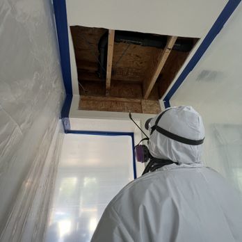 My Mitigation Friend - Technician disinfecting after water damage - Damage Restoration Near Me