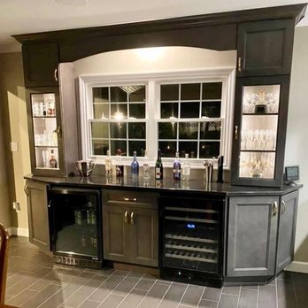 Ficon Construction & Renovation Corp - a kitchen with a wine cooler - General Contractors Near Me Ficon Construction & Renovation Corp - a kitchen with a wine cooler - General Contractors Near Me