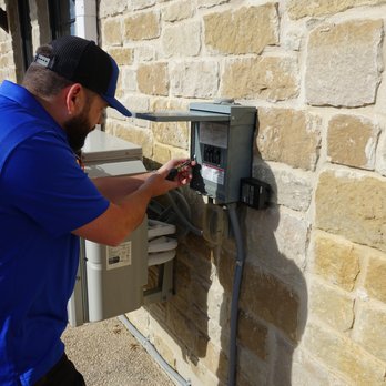 The Problem Solvers - Cobey Opening up this Electrical Safety Disconnect. - Heating & Air Conditioning/HVAC Near Me - San Antonio, Texas
