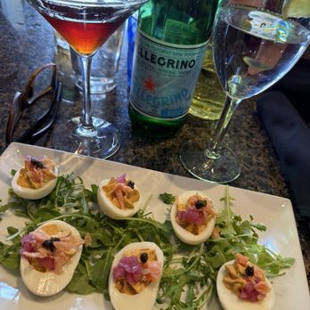 Fifth Avenue Bistro & Bar - Smoked salmon deviled eggs - Bars Near Me - Seward, Alaska Fifth Avenue Bistro & Bar - Smoked salmon deviled eggs - Bars Near Me - Seward, Alaska