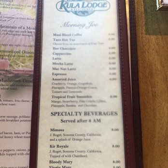 Kula Lodge & Restaurant - Breakfast menu - Breakfast & Brunch Near Me - Kula, Hawaii Kula Lodge & Restaurant - Breakfast menu - Breakfast & Brunch Near Me - Kula, Hawaii