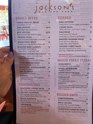 Menu photo 3 Jackson's Bar and Oven Santa Rosa, CA Menu photo 3 Jackson's Bar and Oven Santa Rosa, CA