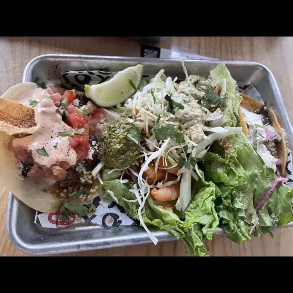 XO Taco - Two lettuce wraps and two standard flour tortillas - pork, beef, chicken and chirrizo! - Tacos Near Me - Syracuse, New York XO Taco - Two lettuce wraps and two standard flour tortillas - pork, beef, chicken and chirrizo! - Tacos Near Me - Syracuse, New York