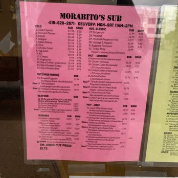 Morabitos Deli & Sub Shop - Menu - Delis Near Me - Hudson, New York Morabitos Deli & Sub Shop - Menu - Delis Near Me - Hudson, New York