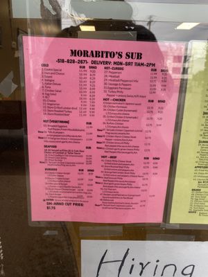 Menu photo 1 Morabitos Deli & Sub Shop Hudson, NY Menu photo 1 Morabitos Deli & Sub Shop Hudson, NY