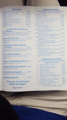 Menu photo 6 A-1 Chinese Restaurant Wallaceburg, ON Menu photo 6 A-1 Chinese Restaurant Wallaceburg, ON