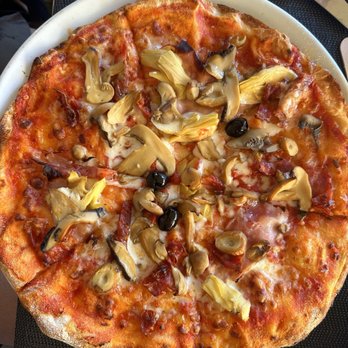 All Brothers - Pizza with artichokes olives and mushrooms - Roman Near Me - Rome, RM All Brothers - Pizza with artichokes olives and mushrooms - Roman Near Me - Rome, RM