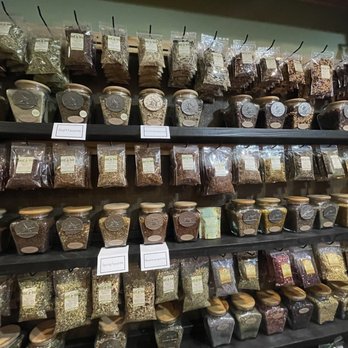 The Spice & Tea Exchange - a shelf full of spices - Herbs & Spices Near Me - Williamsburg, Virginia The Spice & Tea Exchange - a shelf full of spices - Herbs & Spices Near Me - Williamsburg, Virginia