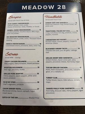 Menu photo 2 Meadow 28 Farmingdale, NJ