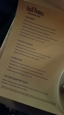 Menu photo 1 Fat Hen Broadway East Somerville, MA Menu photo 1 Fat Hen Broadway East Somerville, MA
