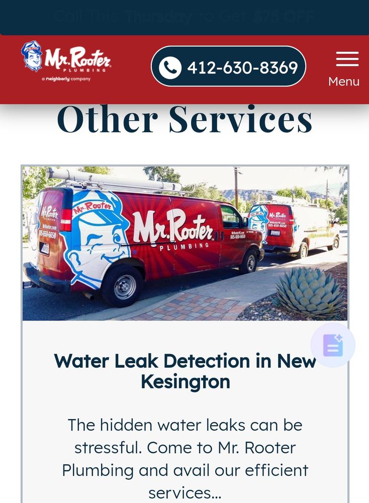 Slide of Mr Rooter Plumbing