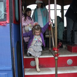Crozet Trolley - It's a big step for some! #crozettrolley
